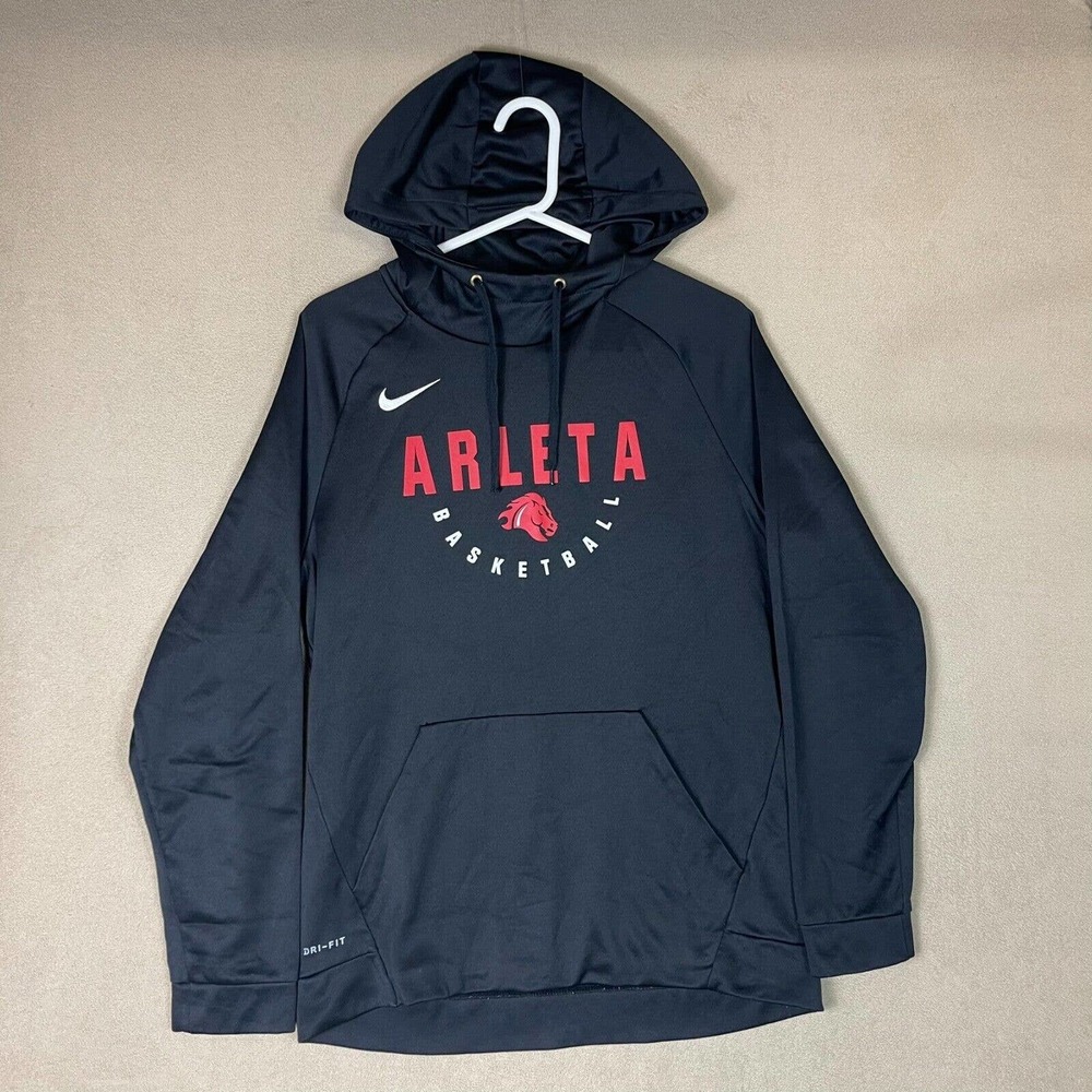 Nike Hoodie Adult Large Black Therma Pullover Arleta Basketball Sweatshirt Mens‎
